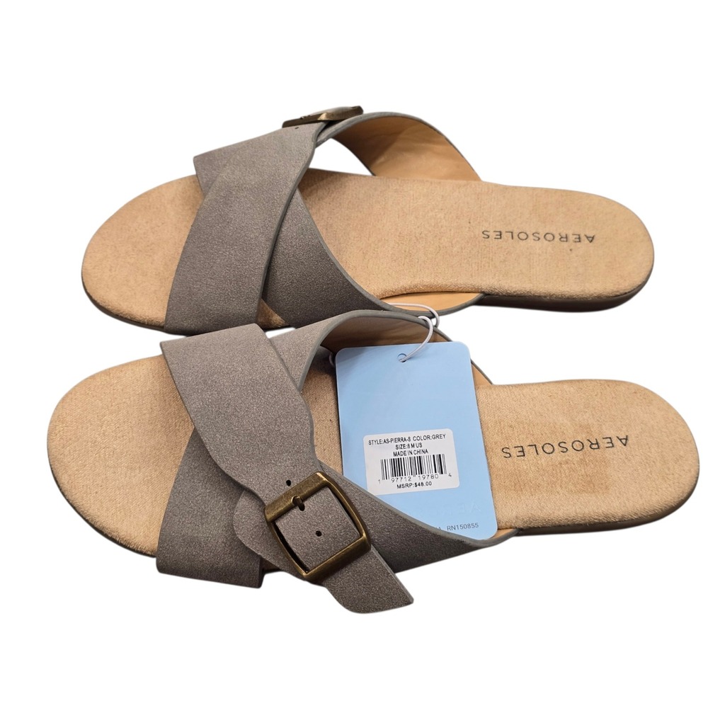 Aerosoles Gray Comfort Slide Sandals 
Casual Minimalist Athleisure Size 8 New - Picture 6 of 6